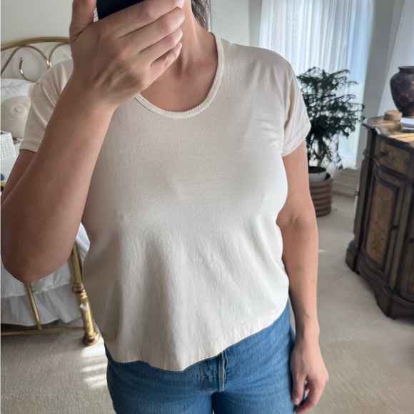 Esby Jane Cotton Tee Sand Off White XS  NWT - Picture 5 of 7